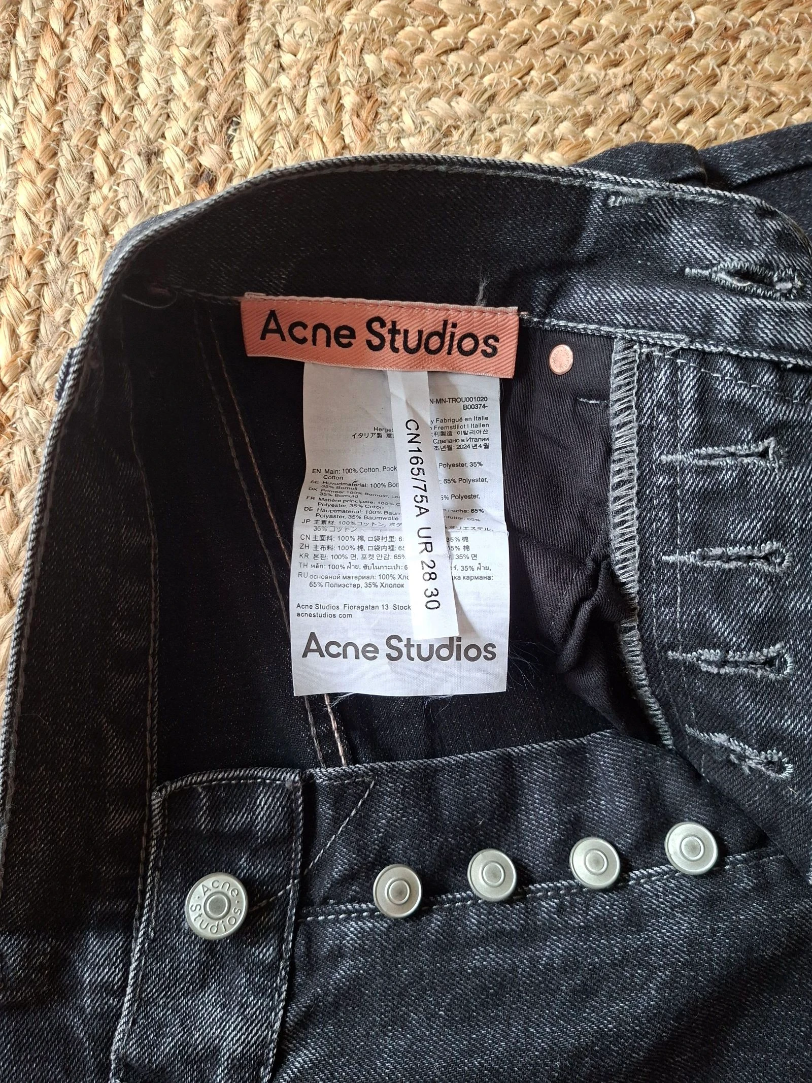 Acne Studios lange baggy zwarte jeans maat S – photo 6
